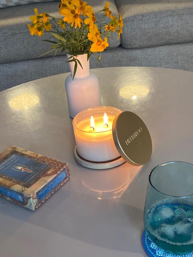Patchouli + White Musk Gold Lid Soy Candle - Customer Photo From Anonymous