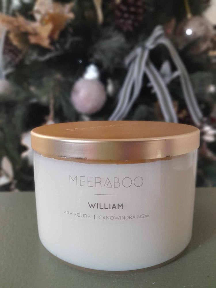 William Gold Lid Soy Candle | NEW - Customer Photo From jeaniene wakefield