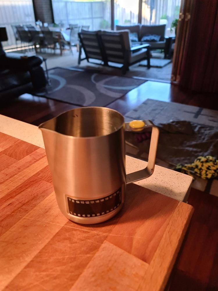 Latte Pro Milk Jug - Stainless Steel - Customer Photo From Stuart T.