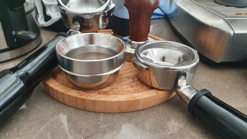 Precision Espresso Coffee Collar Dosing Ring Funnel - Customer Photo From ezra l.