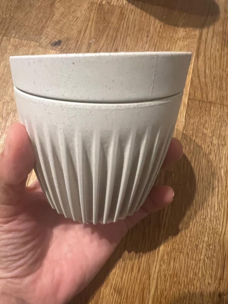 Huskee Natural Cup w Lid - Customer Photo From Naz B