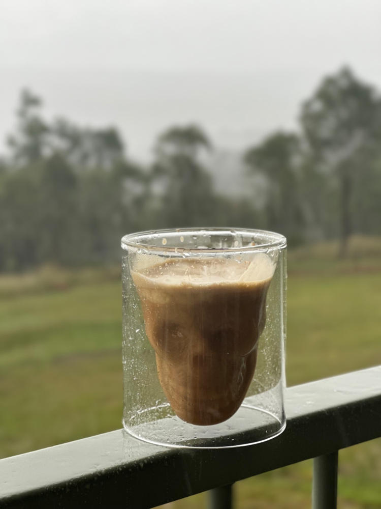 Skull Double Wall Glass Cup - Customer Photo From kimberley h.