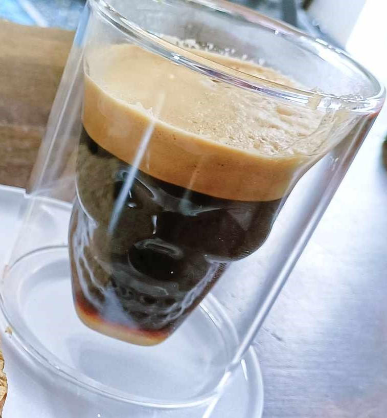 Skull Double Wall Glass Cup - Customer Photo From Brandon S.