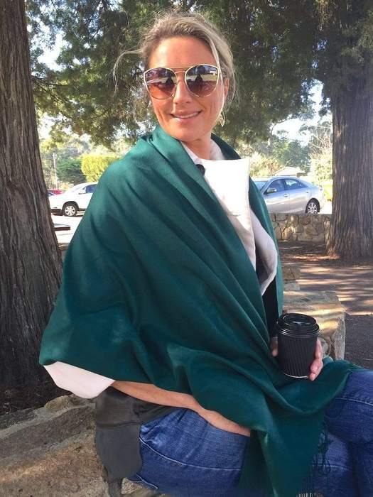 Pashmina Deep Green Cashmere Scarf Wrap - Pre Order Now! - Customer Photo From Grace Y.
