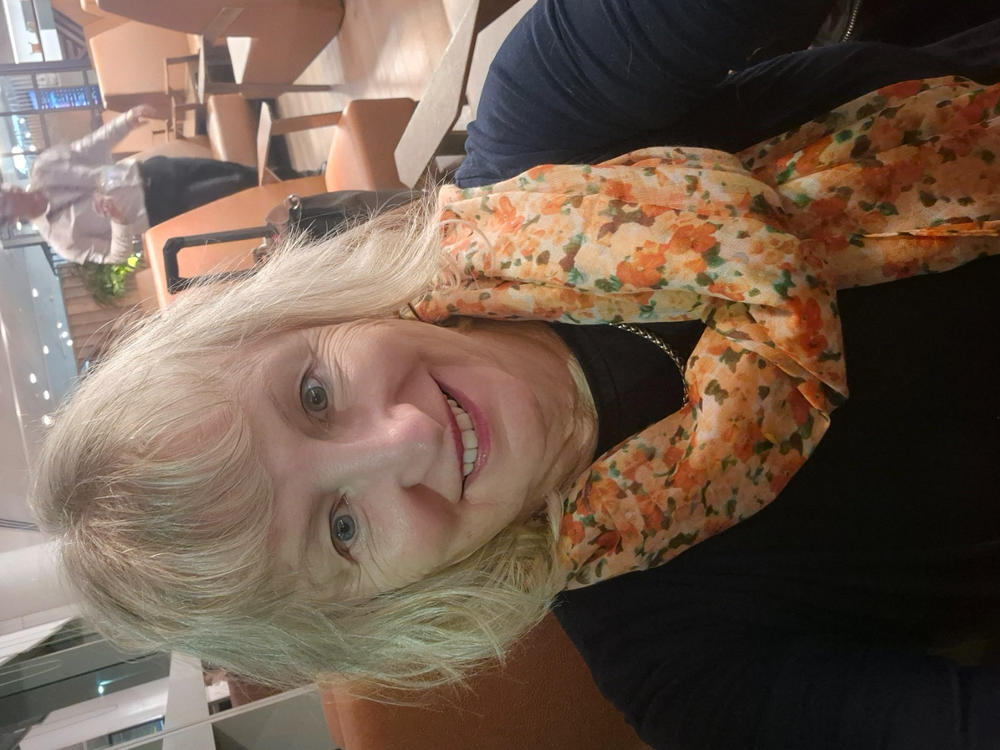 Floral Scarf - Orange Flowers - Customer Photo From Karen K.