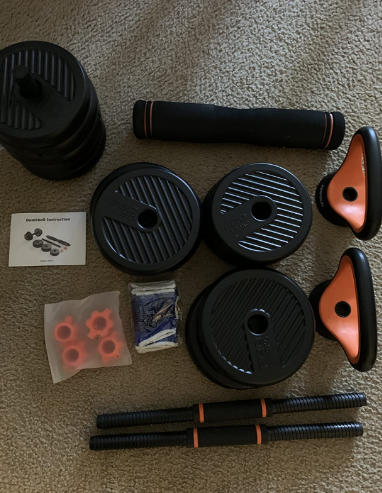 Flybird Adjustable Dumbbell Set - Customer Photo From Cam