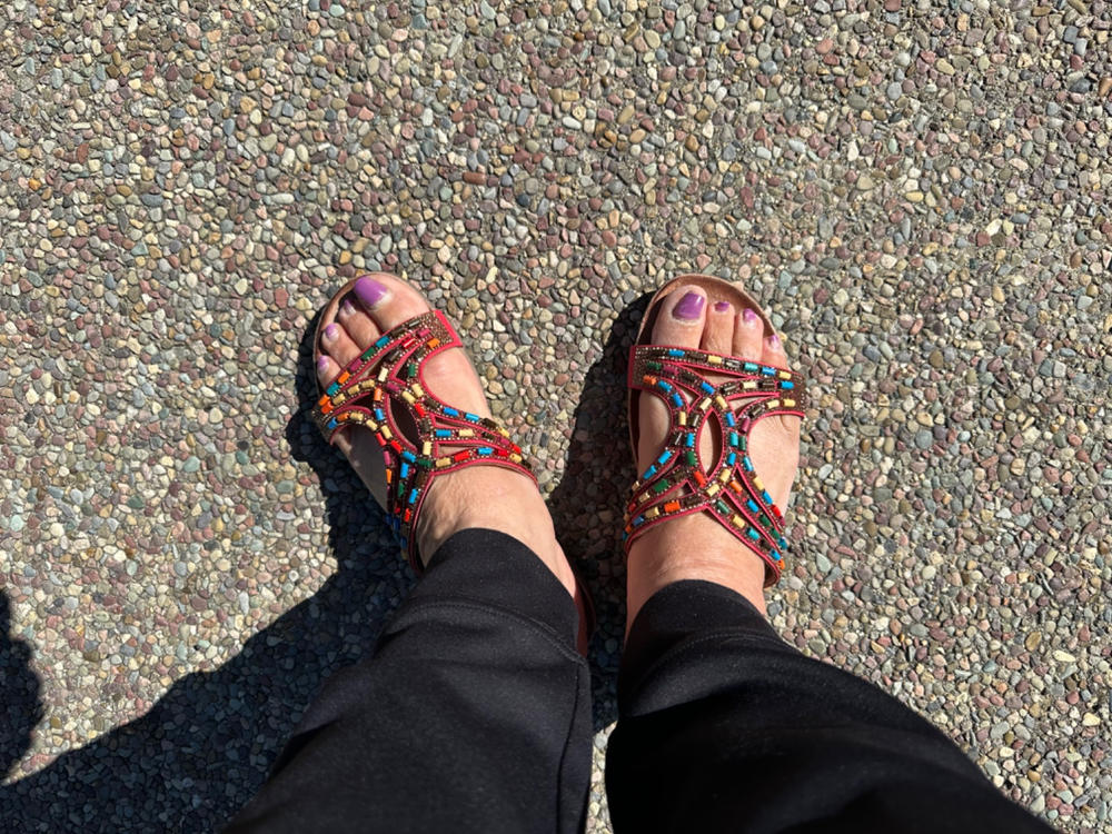 PATRIZIA TWIRLING SLIDE SANDALS - Customer Photo From Camille C.
