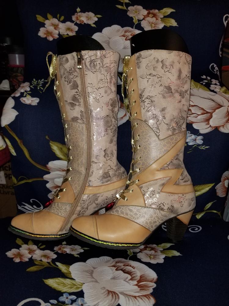 L`ARTISTE MALAGIE-CROCO BOOTS - Customer Photo From Laura V