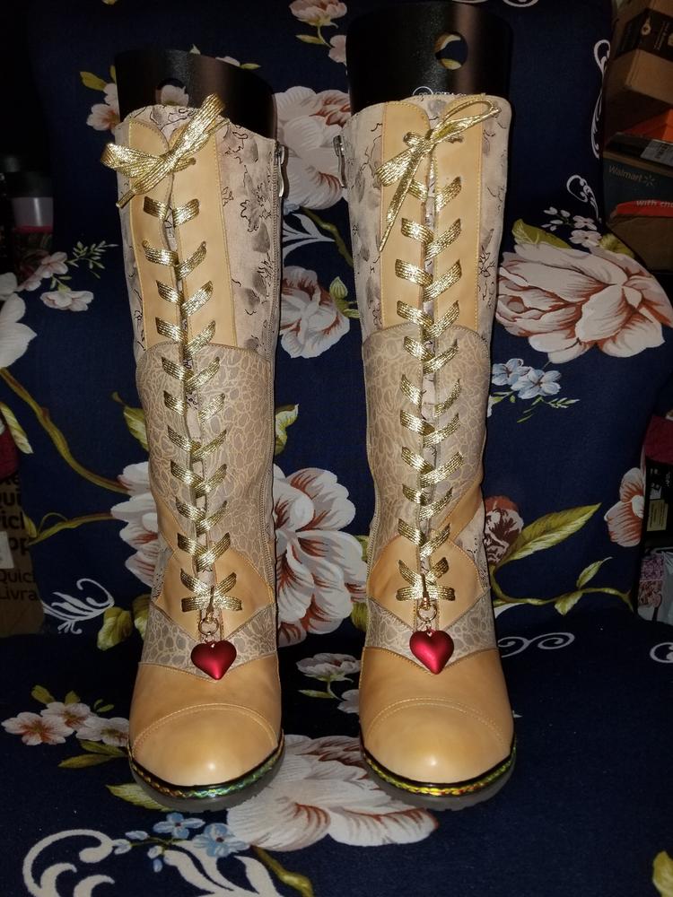 L`ARTISTE MALAGIE-CROCO BOOTS - Customer Photo From Laura V