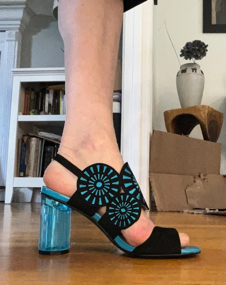AZURA EMBROIDERY SANDALS - Customer Photo From Cathy F.