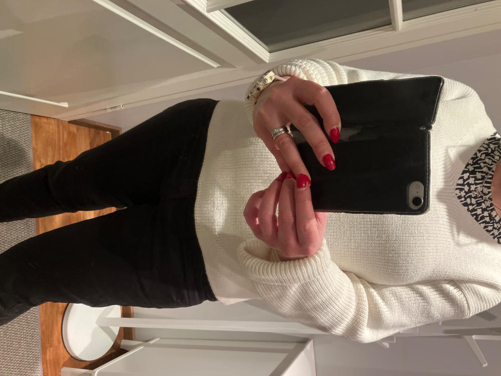 Chunky-neule, valkoinen - Customer Photo From Miia Lindfors