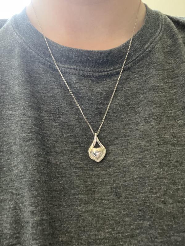 Cremation Jewelry 925 Sterling Silver Teardrop Urn Necklace For Ashes Heart Shape Memorial Keepsake Pendant For Ashes - Customer Photo From Michelle P.