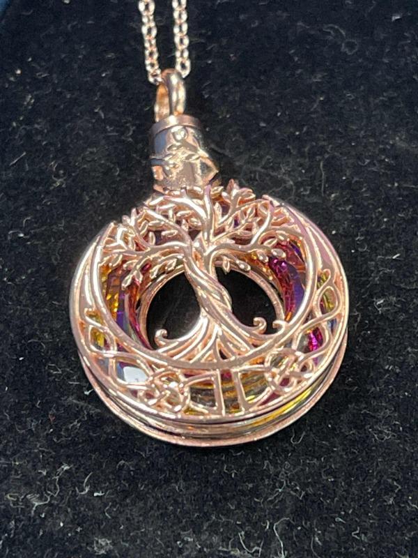 Tree of Life Urn Necklaces for Ashes Sterling Silver Crystal Cremation Jewelry for Ashes Memory Jewelry for Women Men - Customer Photo From Wolfdogz