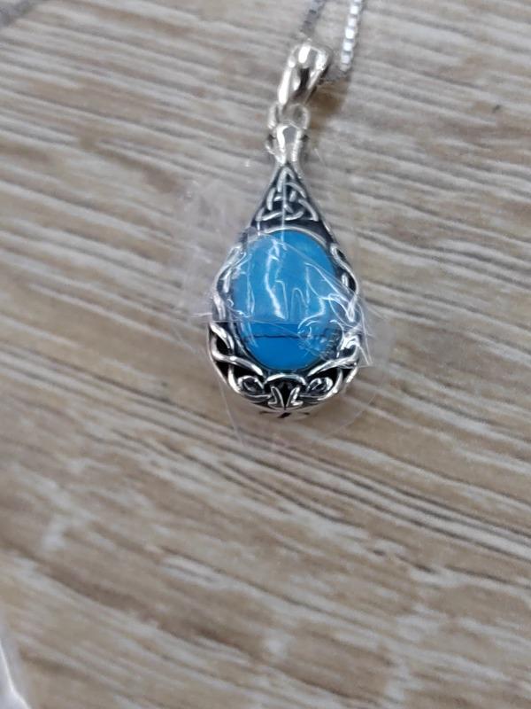 Sterling Silver Personalized Engraved Moss Agate Larimar Moonstone Opal Turquoise Urn Necklace for Ashes - Customer Photo From Connie Todd