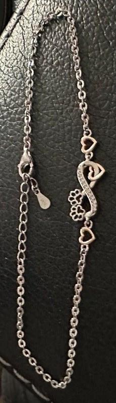 Infinity Paw Print  Anklets Bracelets for Women Sterling Silver Adjustable Ankle Bracelet Summer Beach Lovers Gift - Customer Photo From Vic Wright