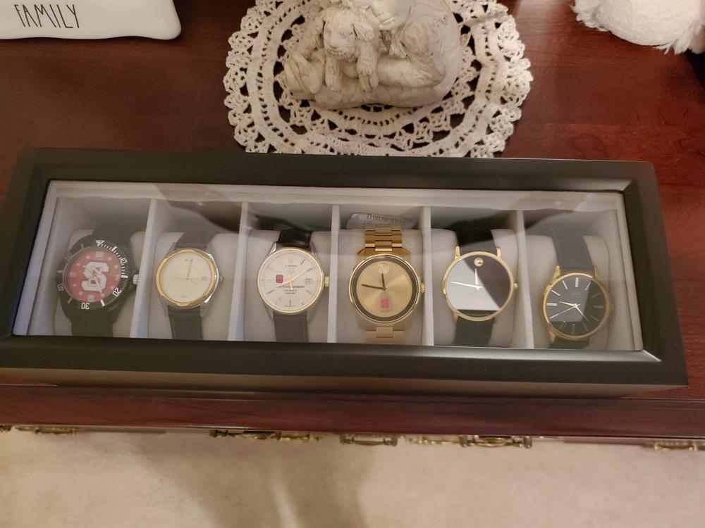 Solid Wood Watch Box - 6 Slot - Customer Photo From Paul M.