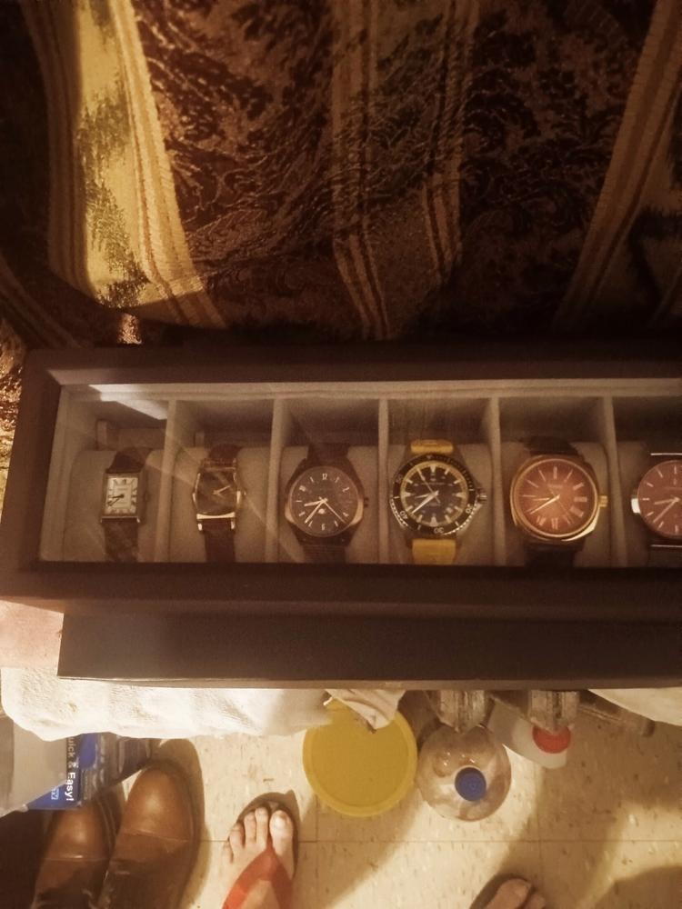 Solid Wood Watch Box - 6 Slot - Customer Photo From Ronald Drasser