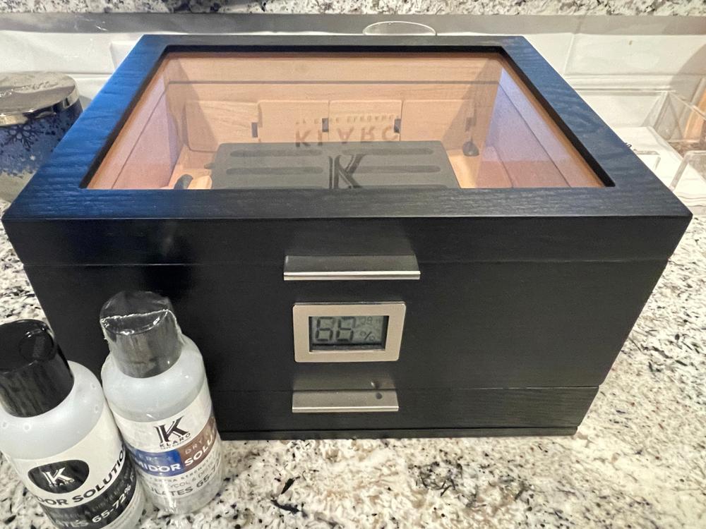 Mill Glass Top Humidor - Customer Photo From Blake Sutton