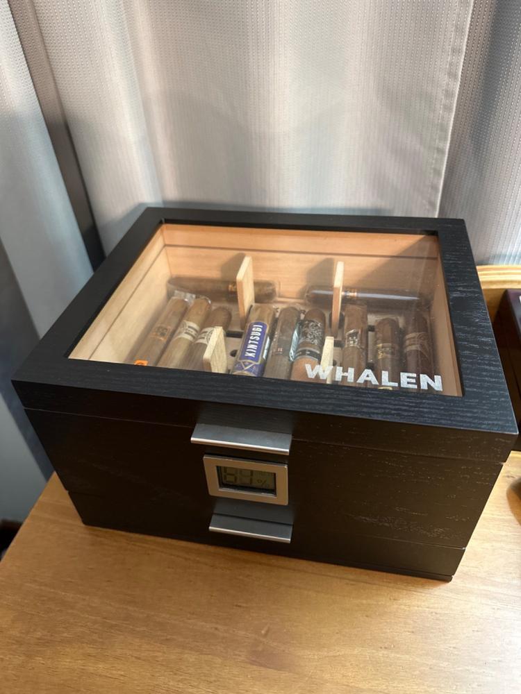 Mill Glass Top Humidor - Customer Photo From Caleb Whalen