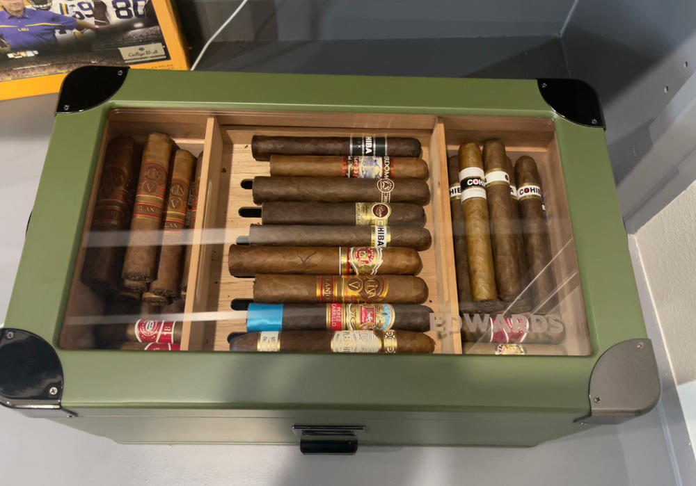 Military Glass Top Humidor - Customer Photo From Eric Edwards