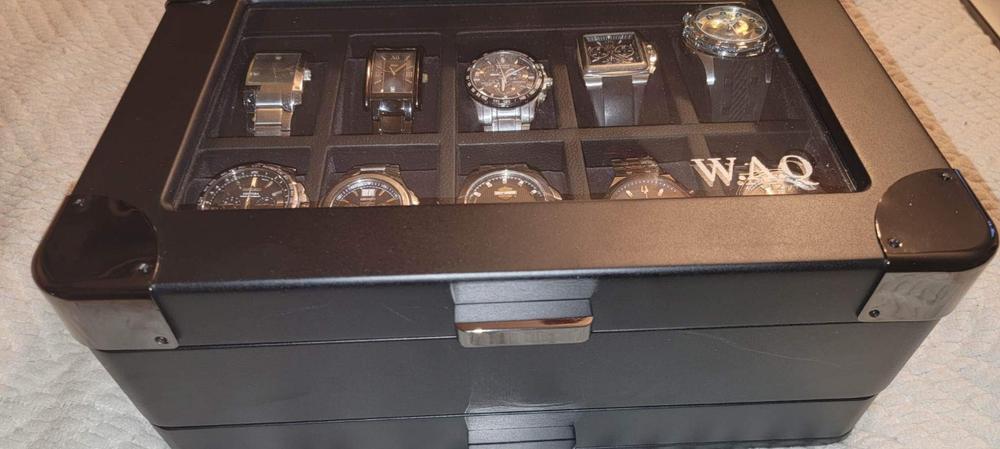 Black Edition Military Watch Box - 10 Slot - Customer Photo From JESSICA Martinez