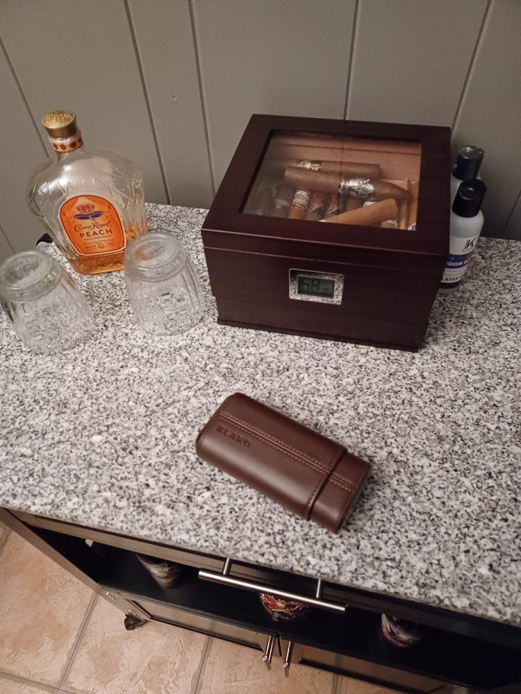 Premium 3 Cigar Travel Case - Cocoa Brown - Customer Photo From Alex