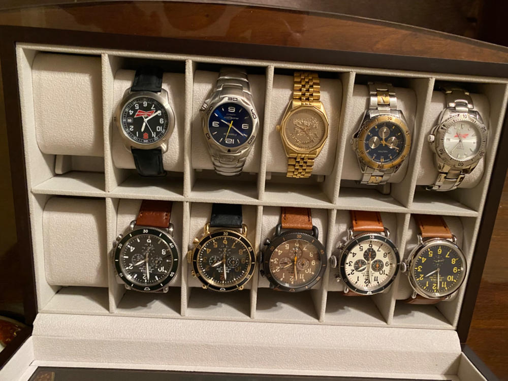 Solid Wood Watch Box - 12 Slot - Customer Photo From Randy Gregory