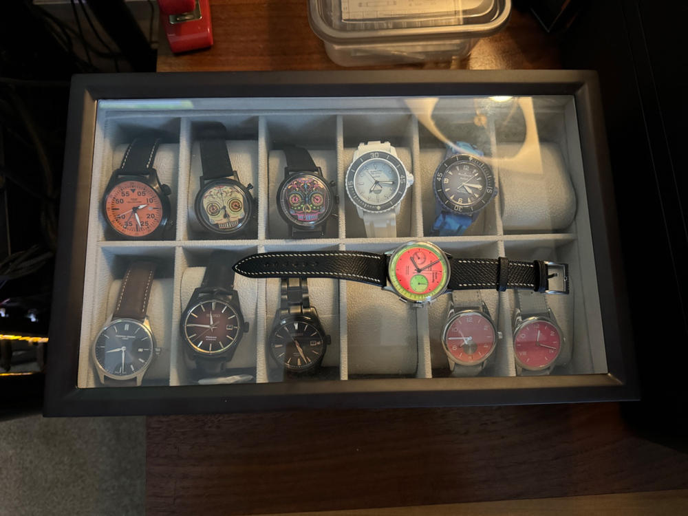 Solid Wood Watch Box - 12 Slot - Customer Photo From Mike Melusky