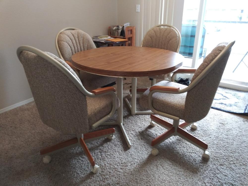 Caster Chair Company Britney Swivel Tilt Caster Arm Chair in Wheat Tweed Fabric (1 Chair)