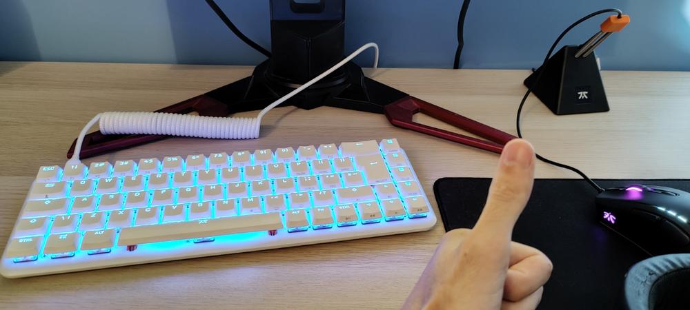 STREAK65 LP - ULTRA FAST LOW PROFILE GAMING KEYBOARD - WHITE - Customer Photo From Anonymous