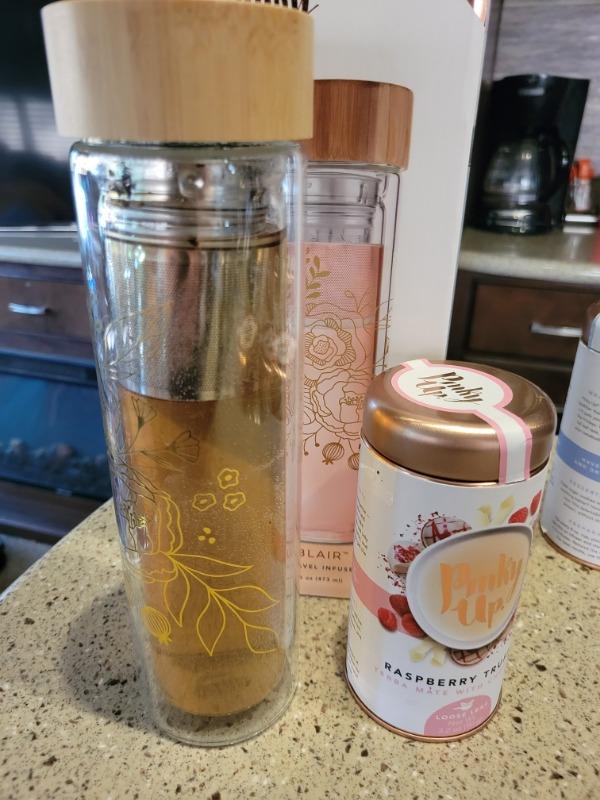 Double Wall Glass Cold Brew Chai, Tea Infuser, Water Tumbler.