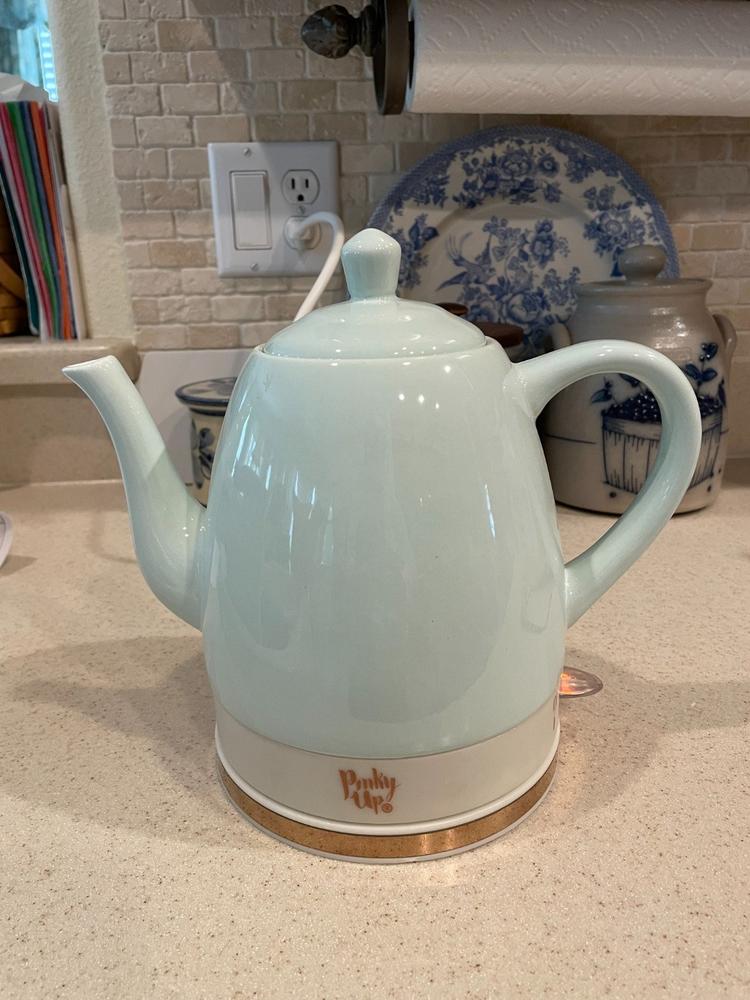 Noelle Ceramic Electric Tea Kettle in Mint - Customer Photo From PATRICIA PAUL