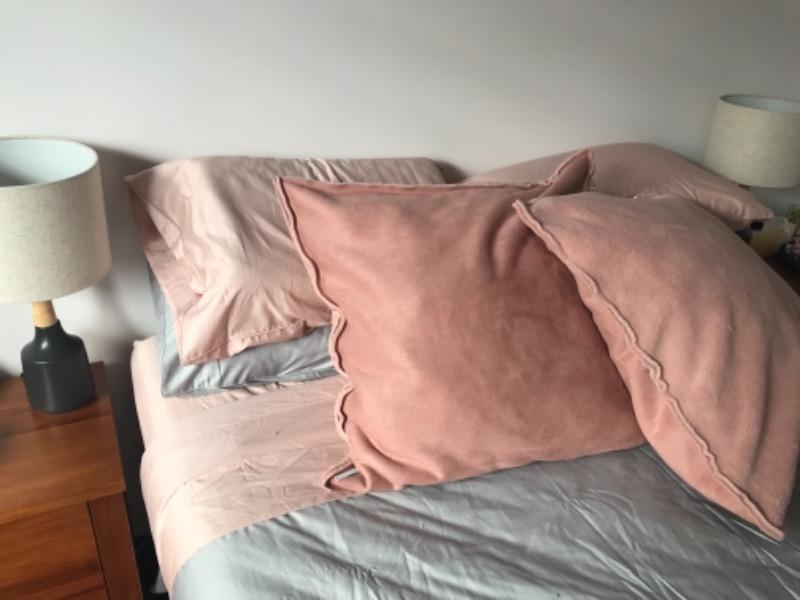 EDEN Quilt Cover - Dove Grey - Customer Photo From Samantha B.