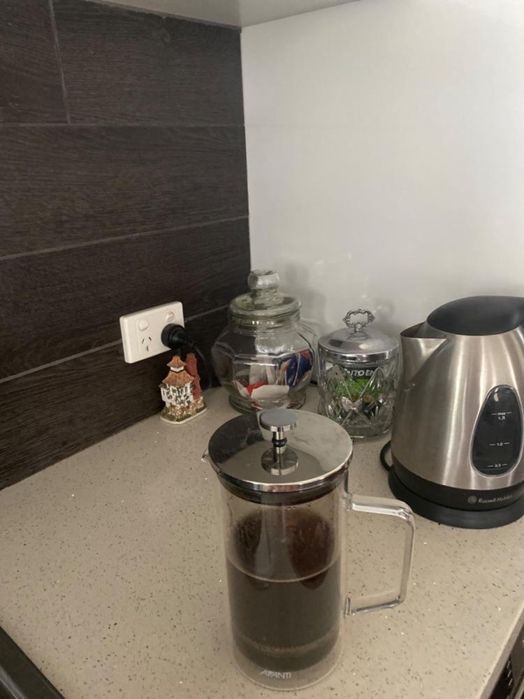 Avanti Double Wall Coffee Plunger Borosilicate Glass & Stainless Steel 1L - Customer Photo From Anonymous
