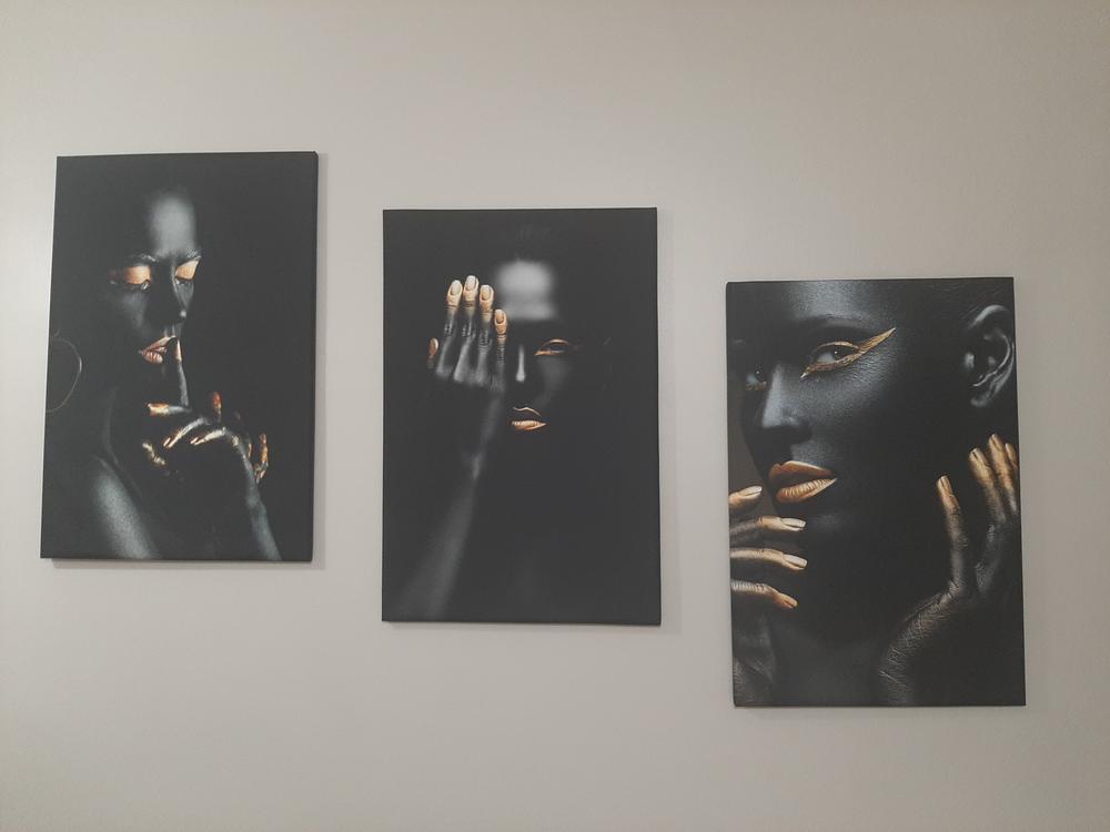 Set 3 Tablouri canvas - Trio Bodyart - Customer Photo From Magda