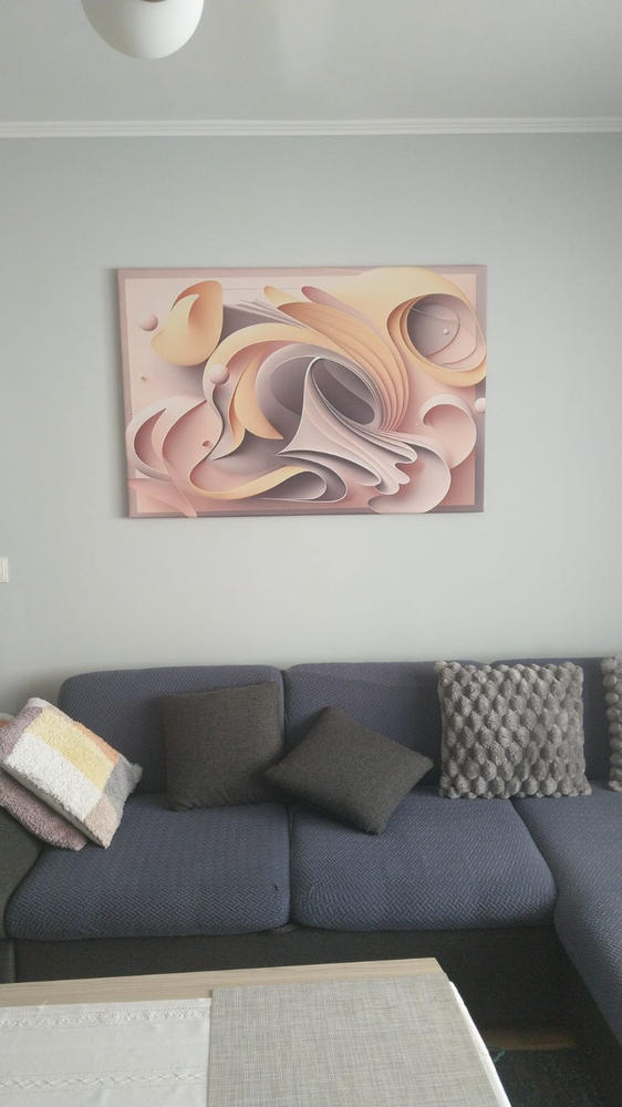 Tablou canvas - Roz pal abstract - Customer Photo From Baciu Anca