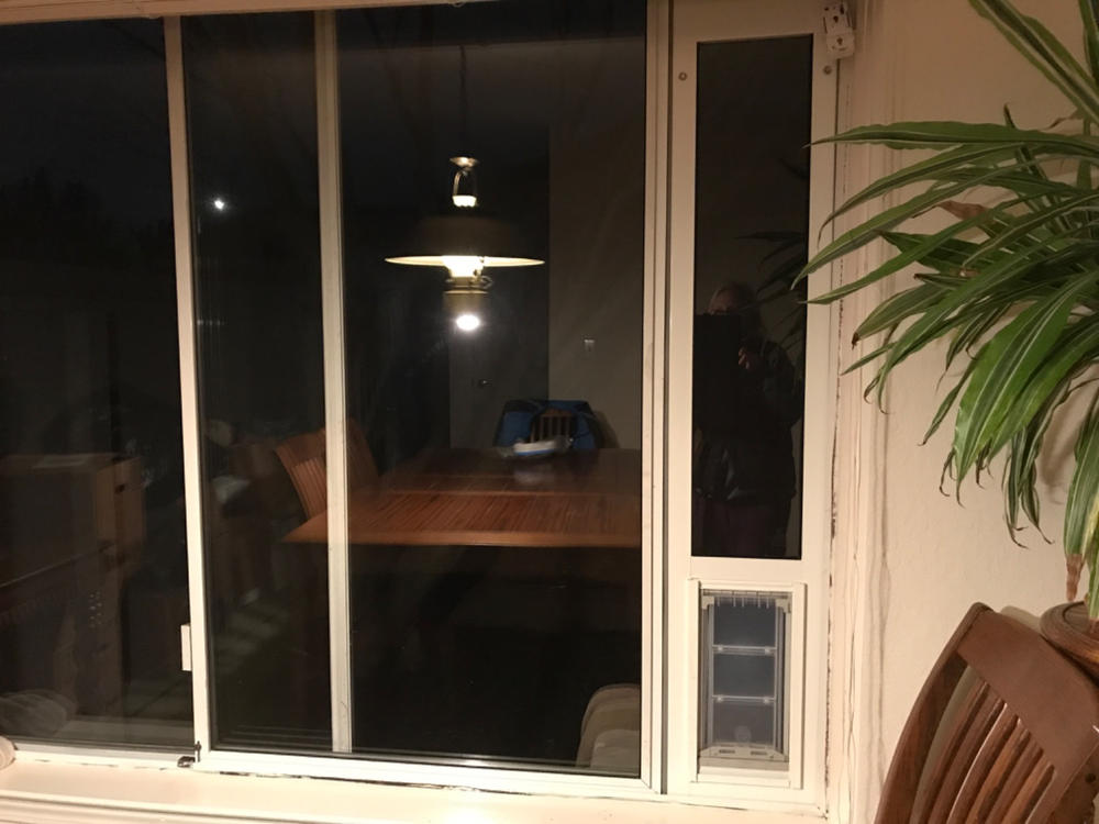 Endura Flap Custom Cat Door for Horizontal Sliding Windows - Customer Photo From Jeane Aston