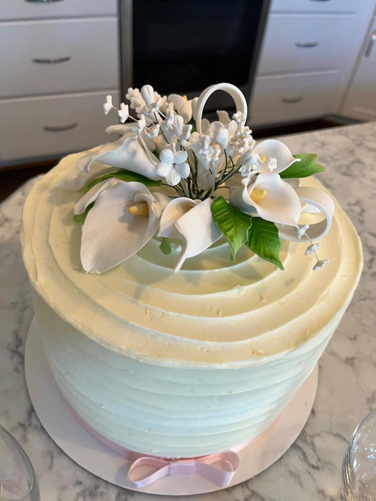 Calla Lily Cake Topper - Customer Photo From Cathy Grant