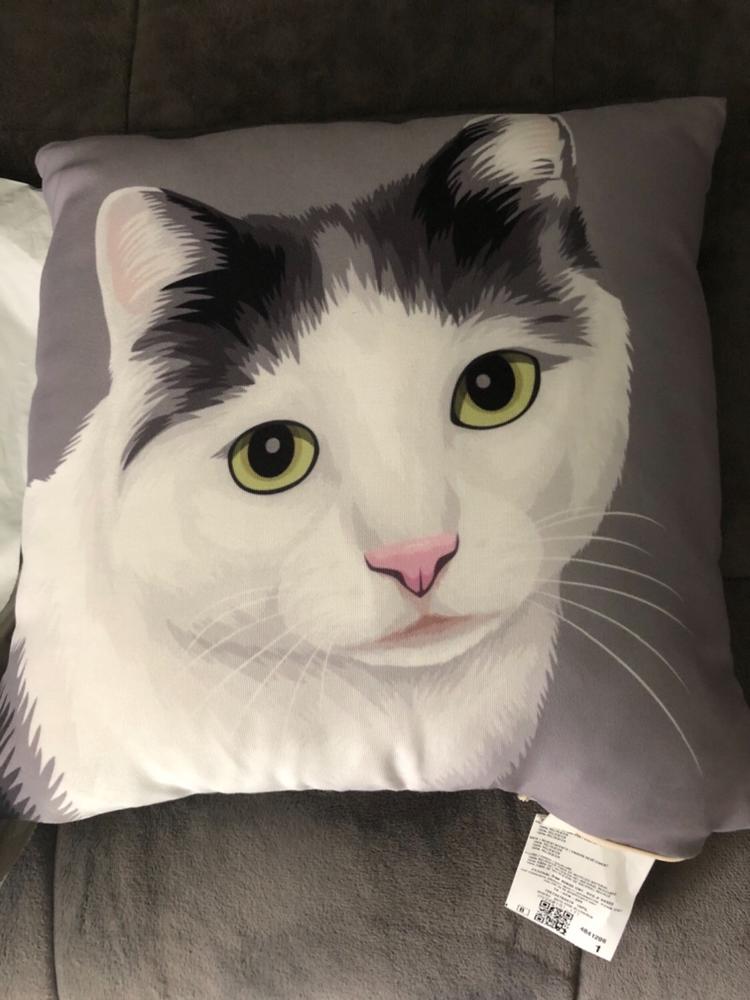 Custom Pet Portrait Pillow - Customer Photo From Shannon Silvestri