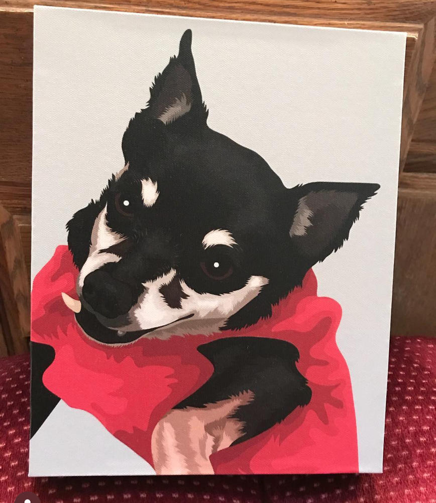 Custom Pet Portrait Canvas - Customer Photo From Karen Adams