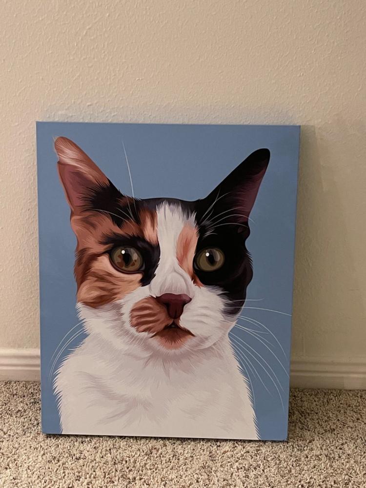 Custom Pet Portrait Canvas - Customer Photo From Keri guerrero