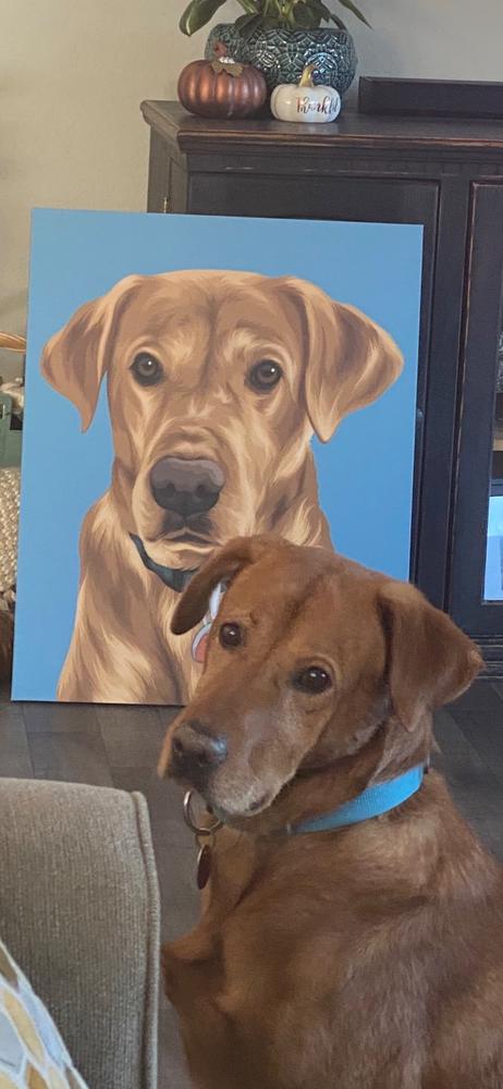 Custom Pet Portrait Canvas - Customer Photo From Nicole Miller