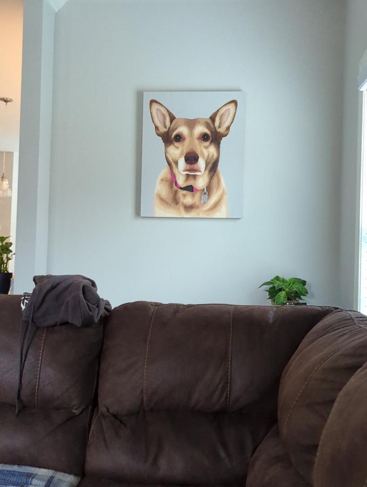 Custom Pet Portrait Canvas - Customer Photo From Shelley White