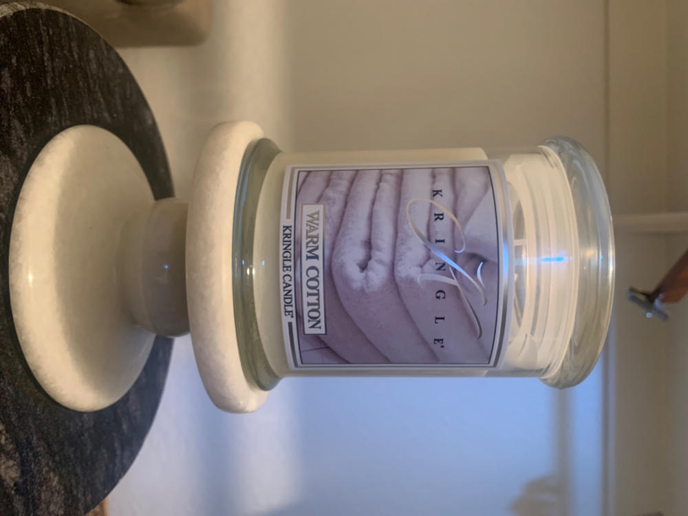 Warm Cotton | Soy Candle - Customer Photo From April B.