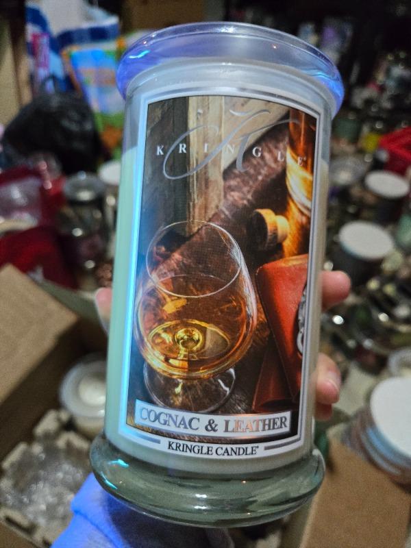Cognac & Leather  Large 2-wick - Customer Photo From Kimberly K.