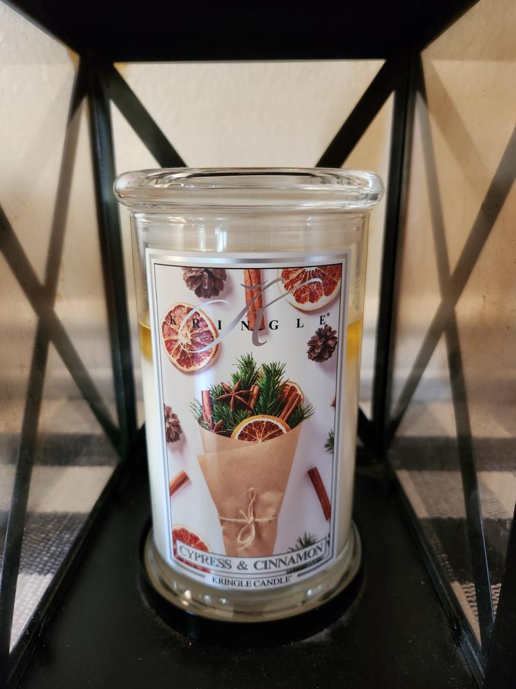 Cypress & Cinnamon Large 2-Wick - Customer Photo From Emma