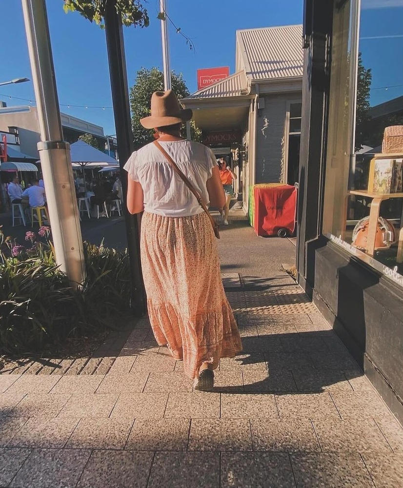 Florence Capri Skirt | Orange - Customer Photo From Sarah Cento