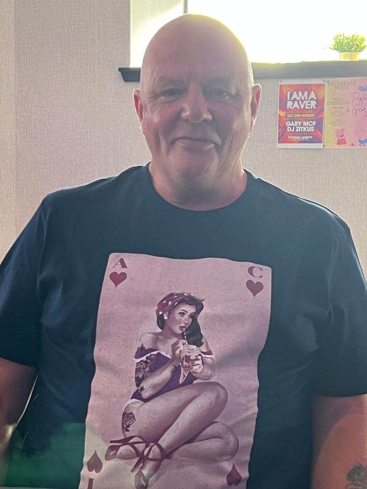 Acid House Your Love T-Shirt / Royal - Customer Photo From Alison