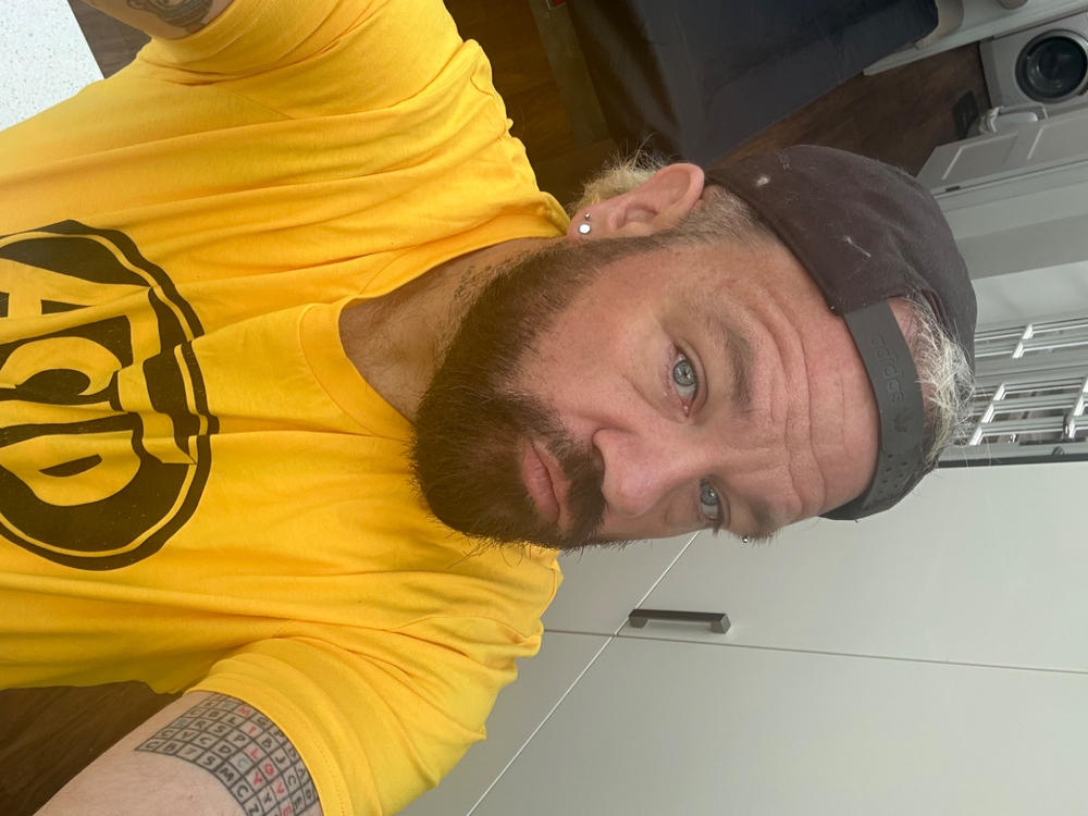 Acid Skatewear T-Shirt Organic / Gold - Customer Photo From Anonymous