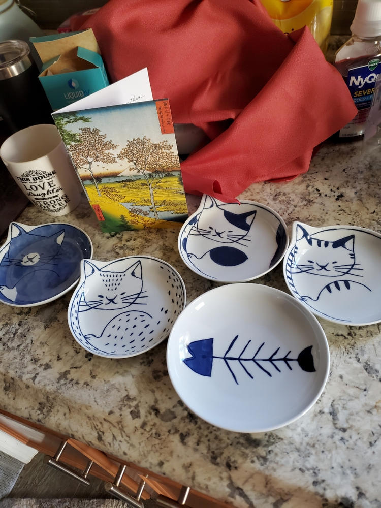 Neco Hasami Cat Plate Set - Customer Photo From Rita M.